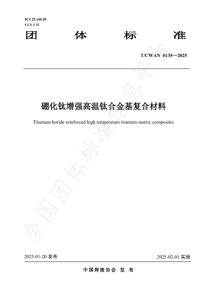 T/CWAN 0135-2025 标准预览