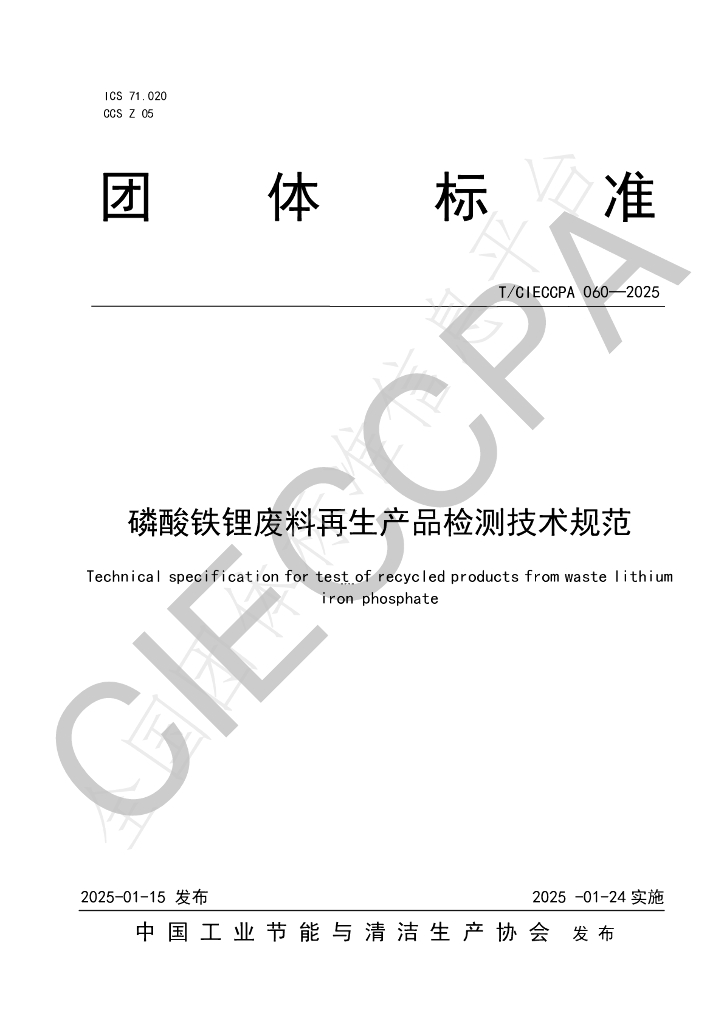 T/CIECCPA 060-2025 标准预览