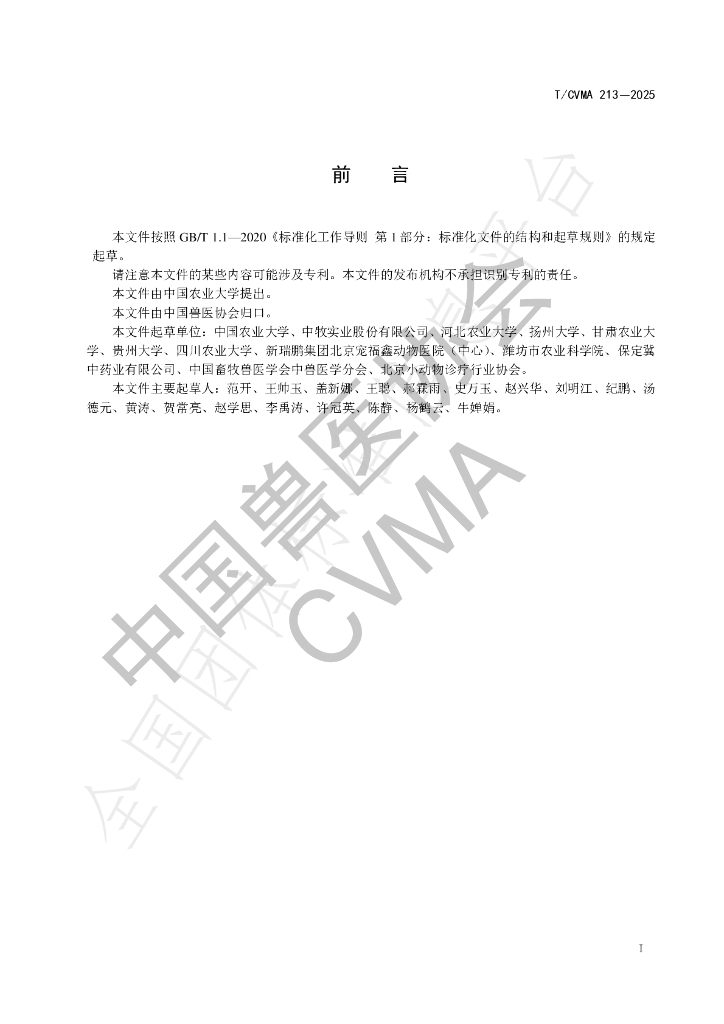 T/CVMA 213-2025 标准预览