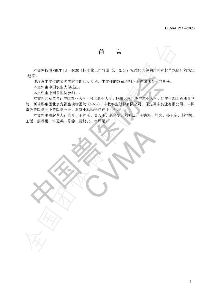 T/CVMA 211-2025 标准预览