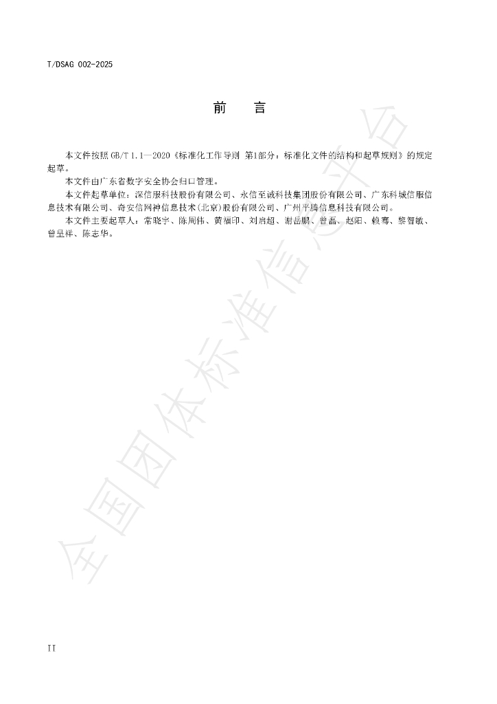T/DSAG 002-2025 标准预览