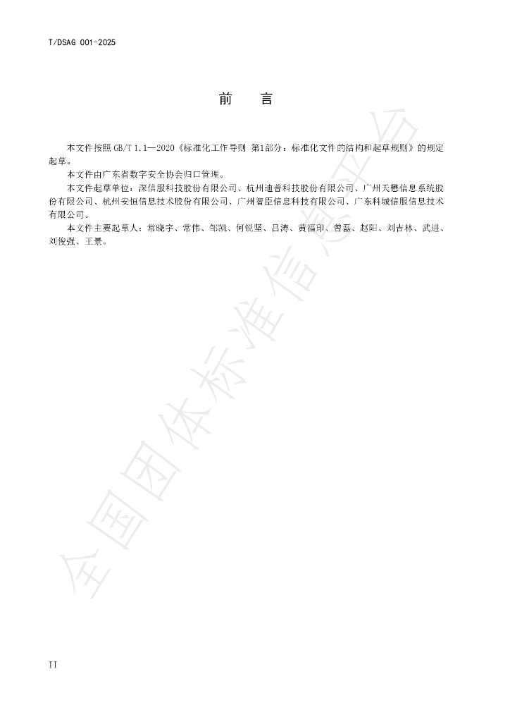T/DSAG 001-2025 标准预览