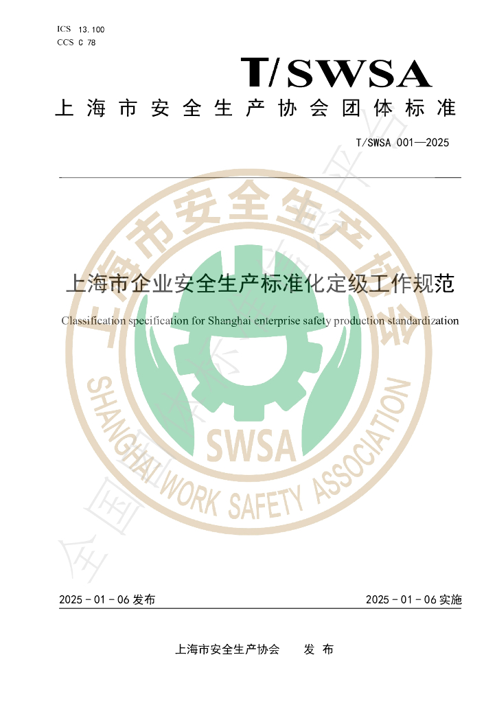 T/SWSA 001-2025 标准预览