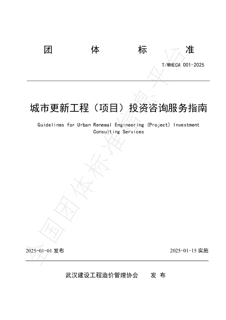 T/WHECA 001-2025 标准预览
