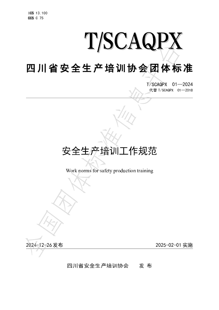 T/SCAQPX 01-2024 标准预览