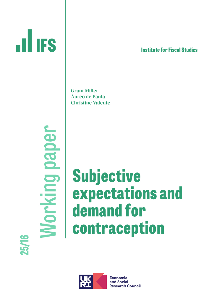 英国财政研究所（IFS）：主观预期与避孕需求（英文版）