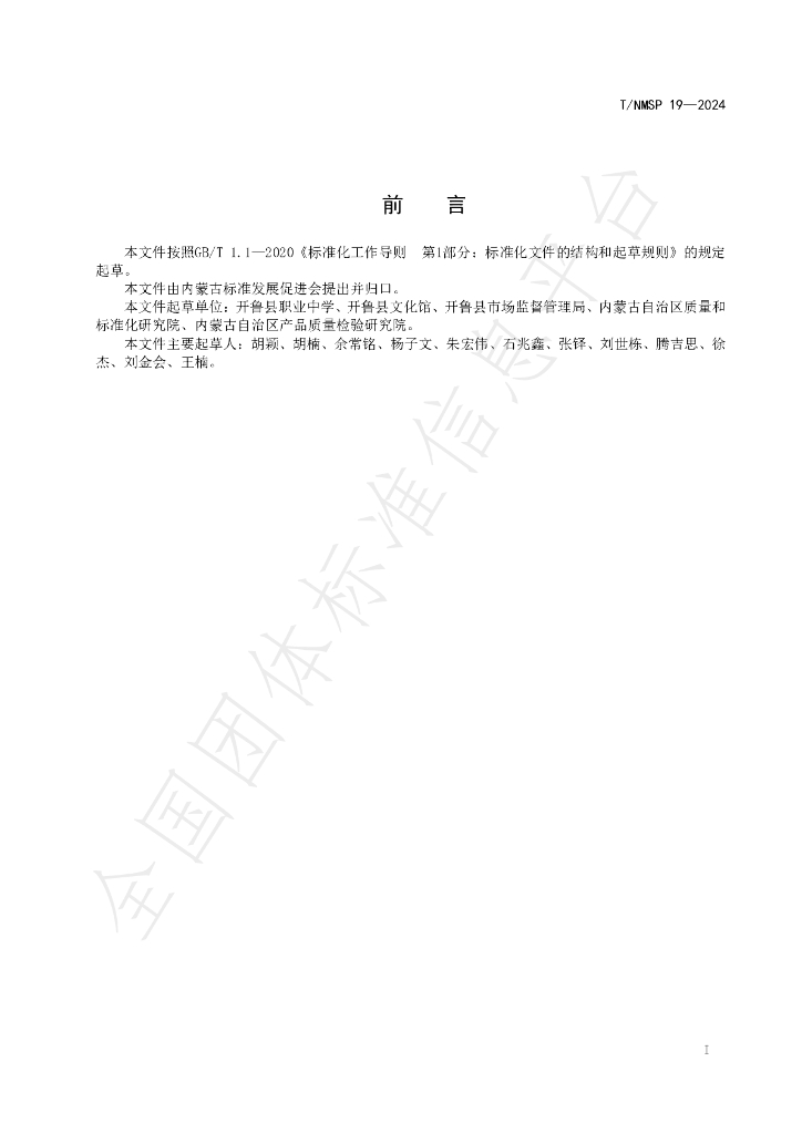 T/NMSP 19-2024 标准预览
