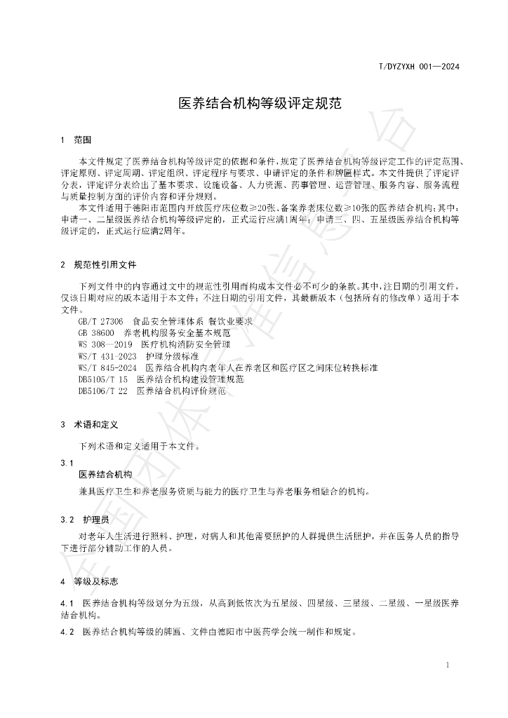 T/DYZYXH 001-2024 标准预览