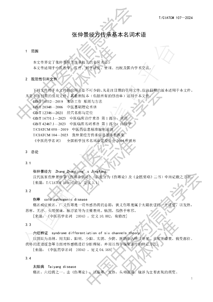 T/CIATCM 107-2024 标准预览