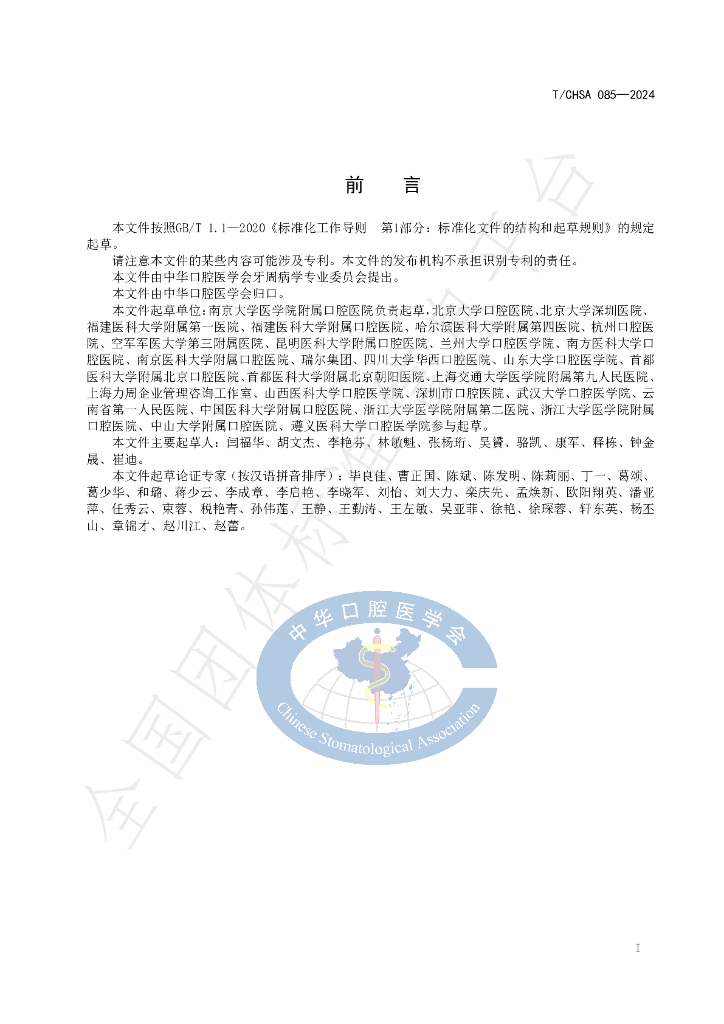T/CHSA 085-2024 标准预览