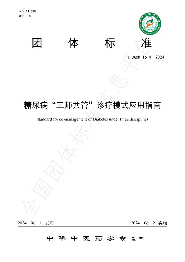 T/CACM 1610-2024 标准预览