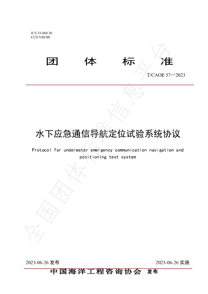 T/CAOE 57-2023 标准预览