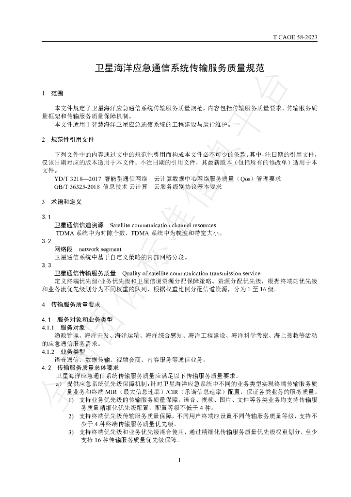 T/CAOE 58-2023 标准预览