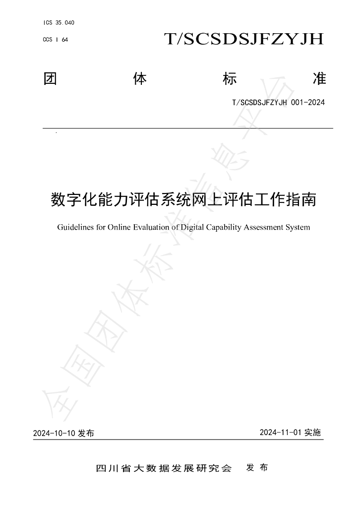 T/SCSDSJFZYJH 001-2024 标准预览
