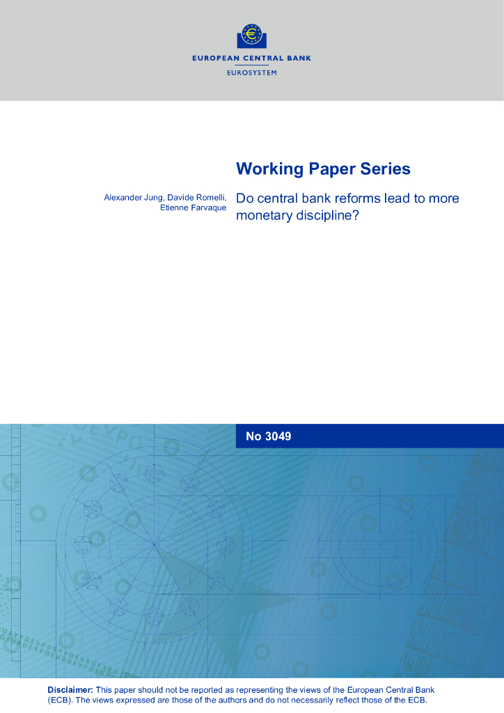 欧洲央行：央行改革是否会带来更多的货币纪律？（英文版）