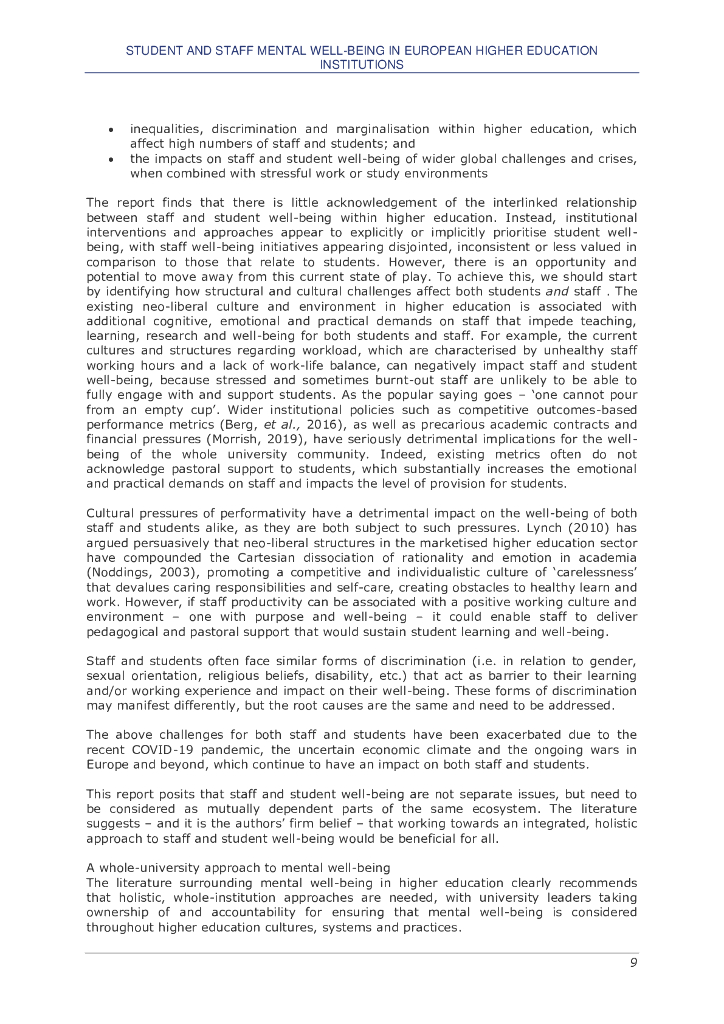NESET：2024年欧洲高等教育机构中的学生和教职员工心理健康状况报告（英文版）_第9页