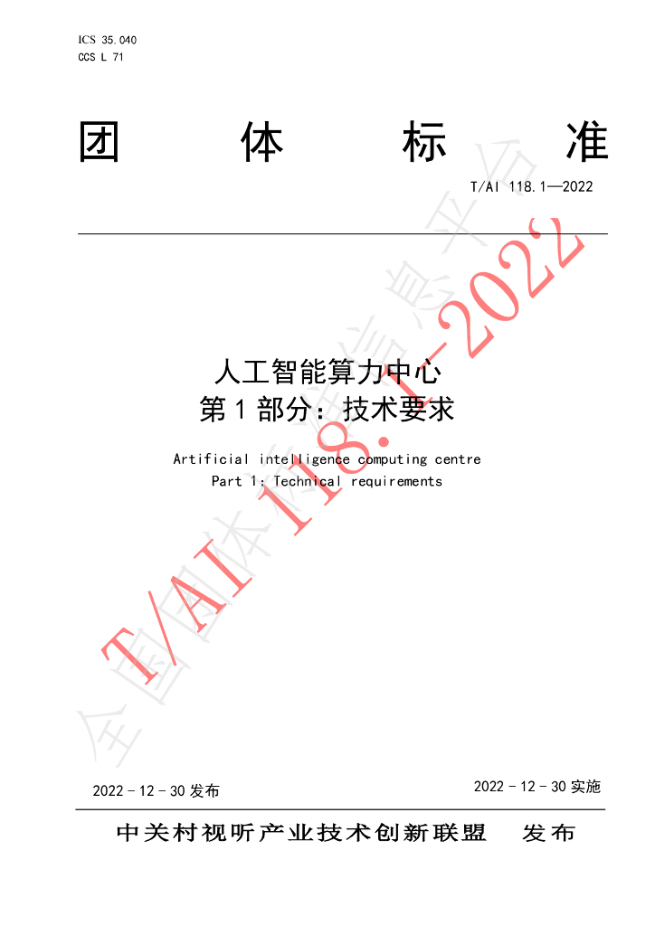 T/AI 118.1-2022 标准预览