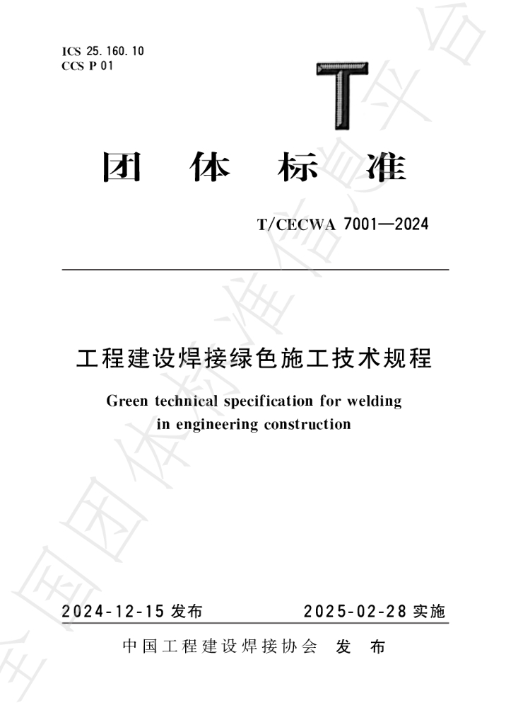 T/CECWA 7001-2024 标准预览