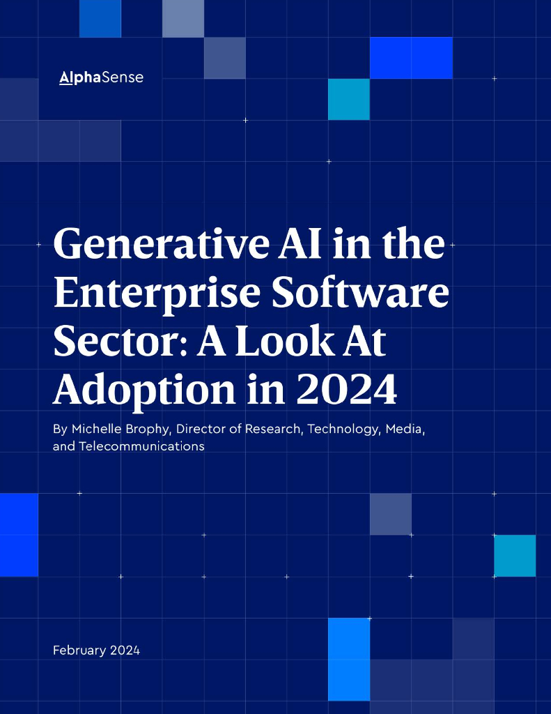 AlphaSense：2024年企业软件领域生成人工智能应用现状报告（英文版）_第1页