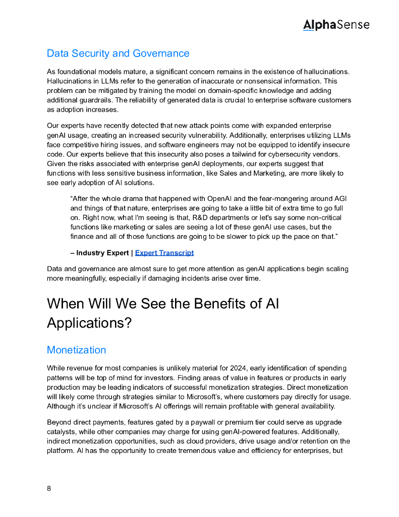 AlphaSense：2024年企业软件领域生成人工智能应用现状报告（英文版）_第8页