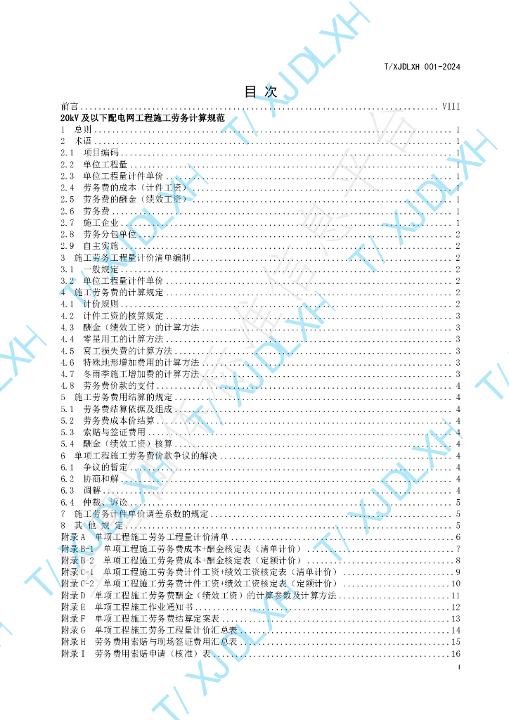 T/XJDLXH 001-2024 标准预览