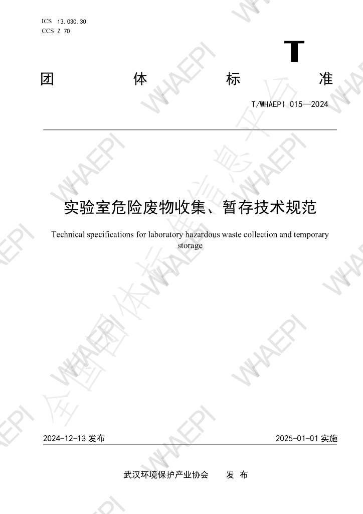T/WHAEPI 015-2024 标准预览