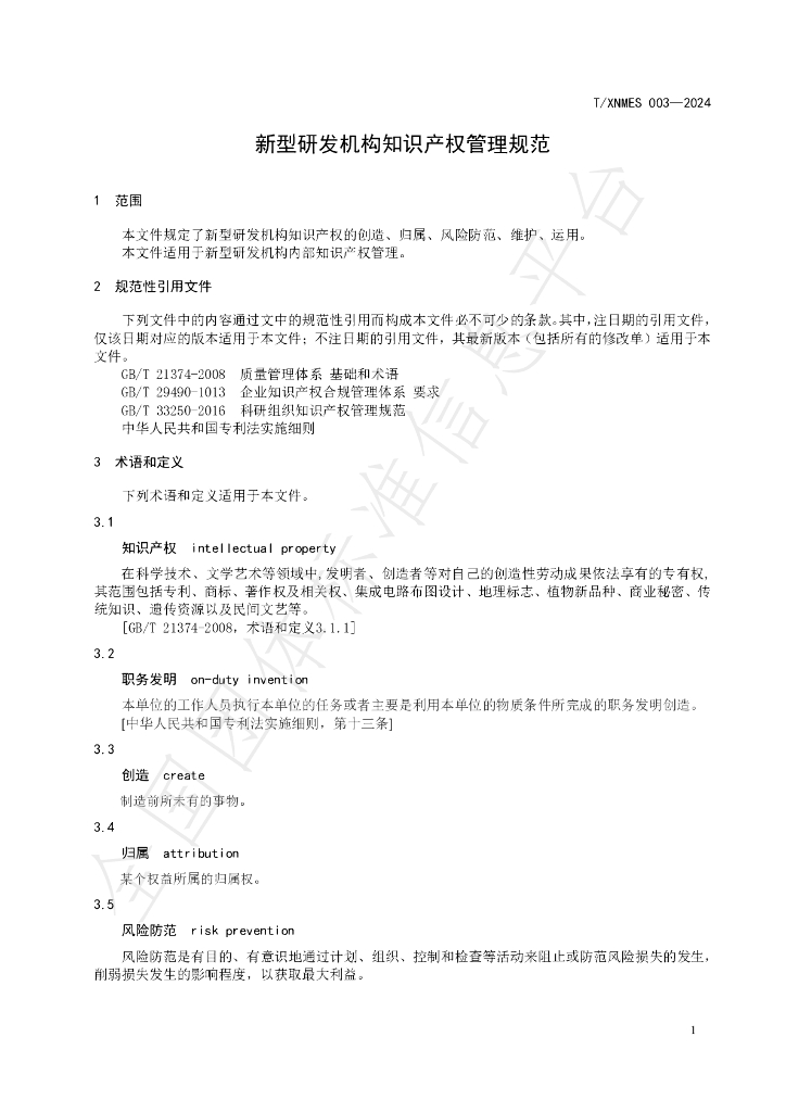 T/XNMES 003-2024 标准预览