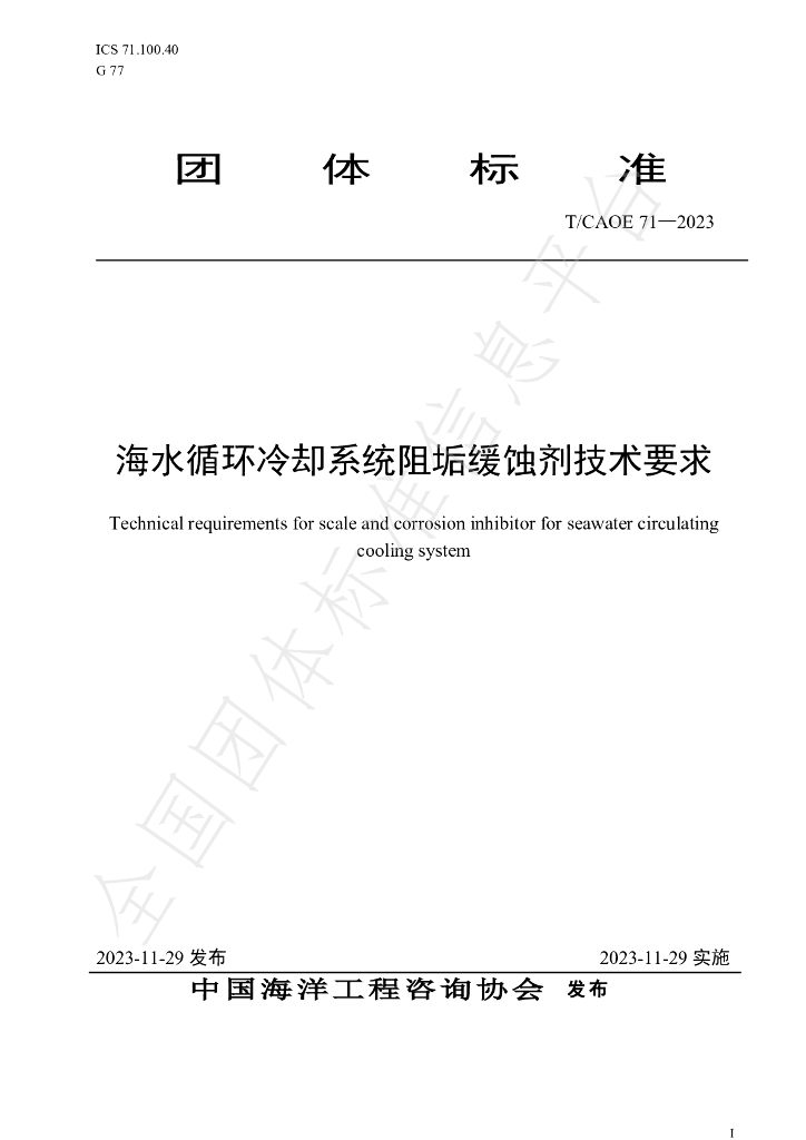 T/CAOE 71-2023 标准预览