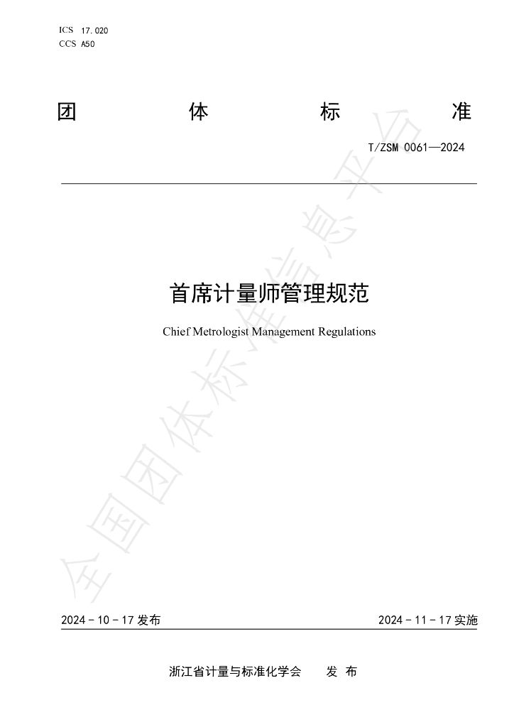 T/ZSM 0061-2024 标准预览