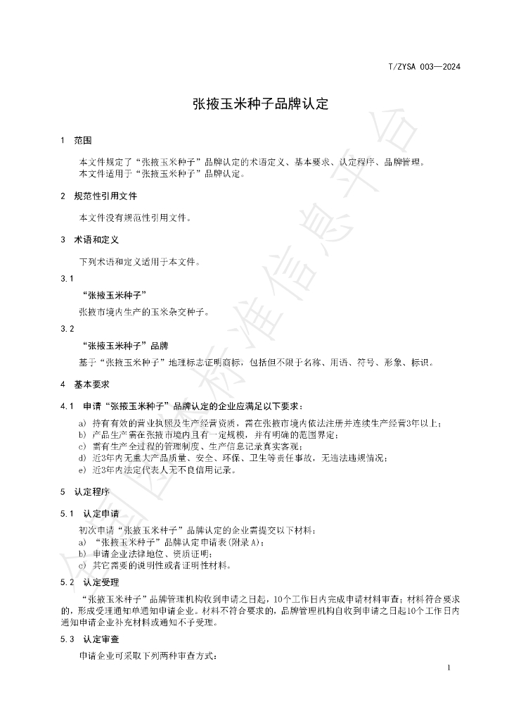 T/ZYSA 003-2024 标准预览