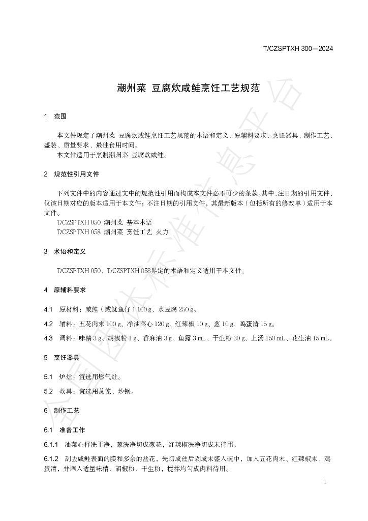 T/CZSPTXH 300-2024 标准预览