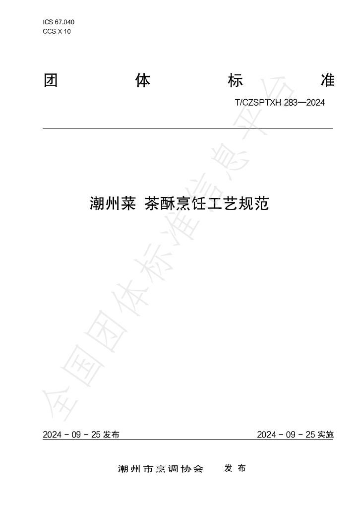 T/CZSPTXH 283-2024 标准预览