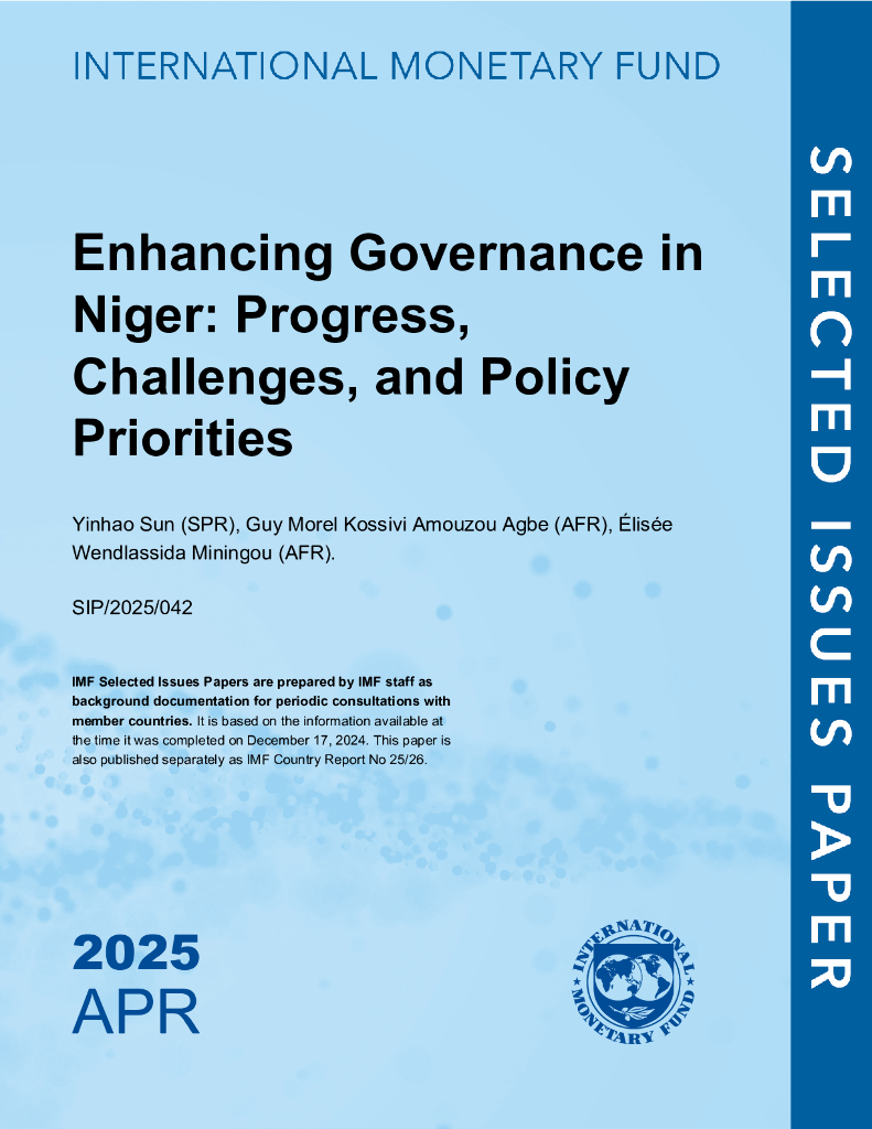 国际货币基金组织：加强尼日尔的治理：进展、挑战和政策优先事项（英文版）