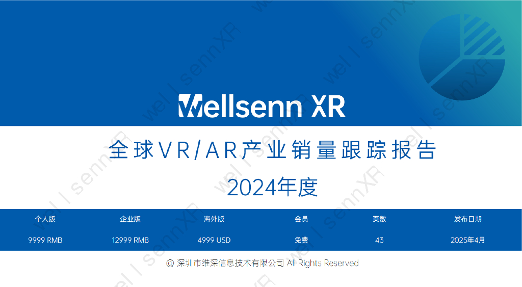 维深Wellsenn XR：2024年度全球VR/<em>AR</em>产业销量跟踪报告（摘要版） 海报