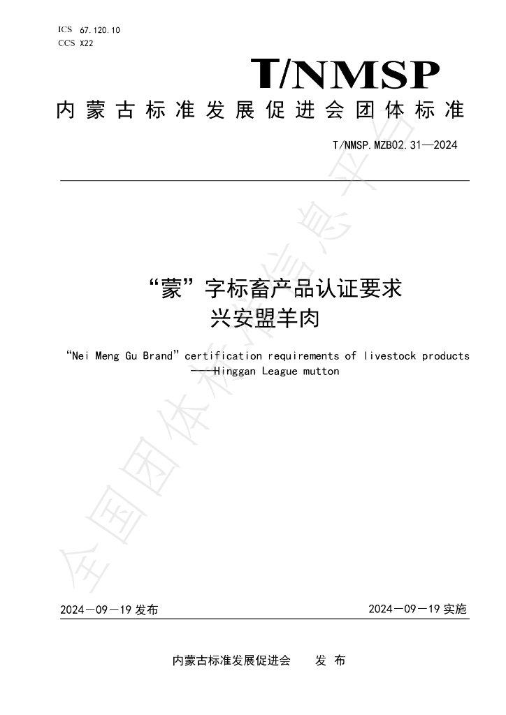 T/NMSP .MZB02.31-2024 标准预览