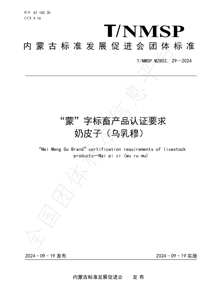 T/NMSP .MZB02.29-2024 标准预览