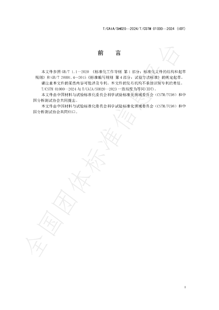 T/CAIA SHO20-2024 标准预览