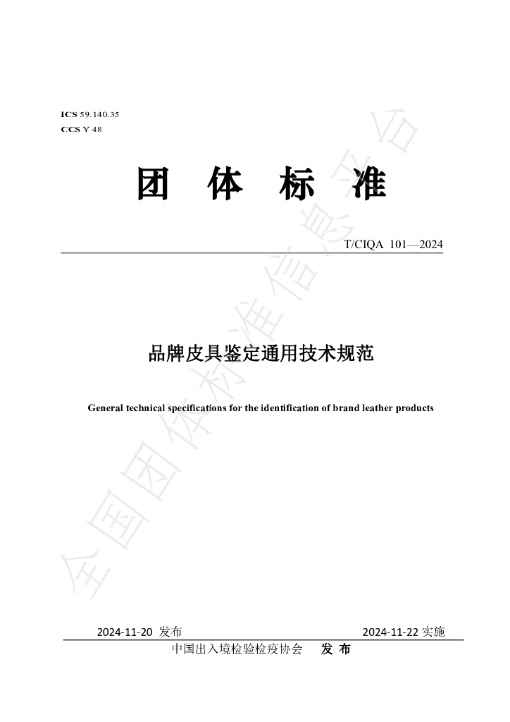 T/CIQA 101-2024 标准预览
