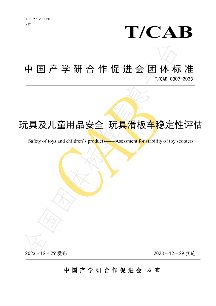 T/CAB 0307-2023 标准预览