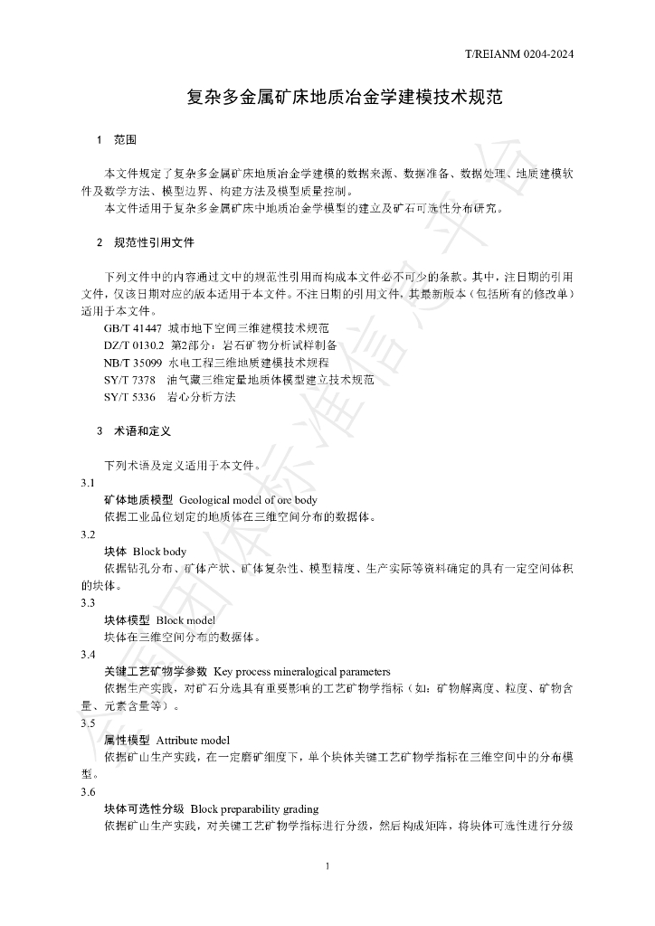 T/REIANM T/REIANM0204-2024 标准预览