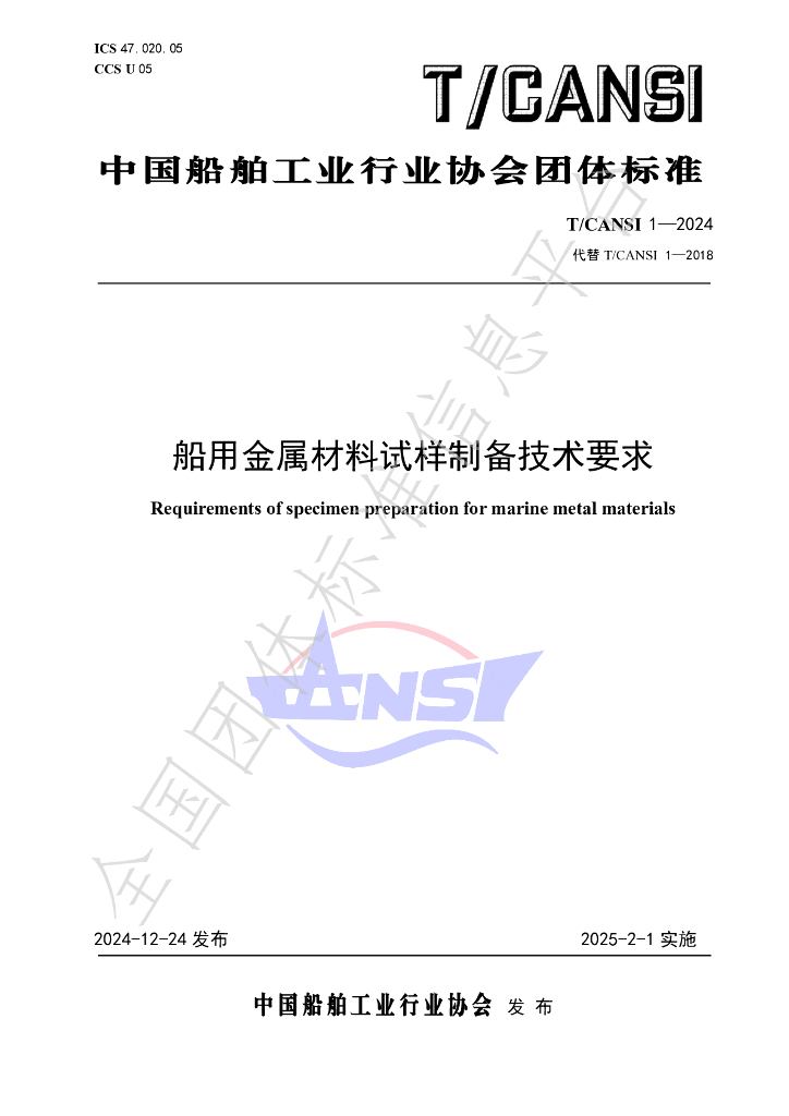 T/CANSI 1-2024 标准预览