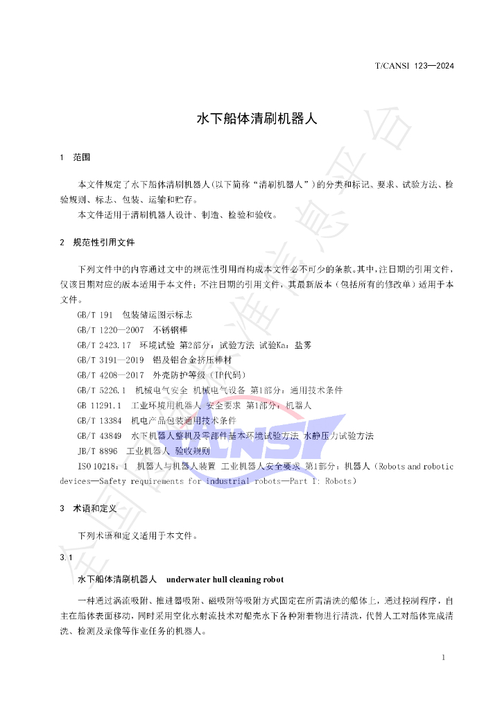 T/CANSI 123-2024 标准预览