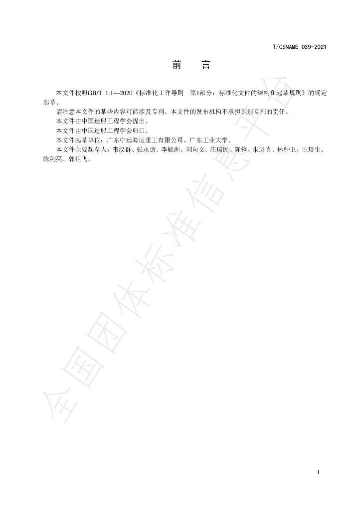 T/CSNAME 039-2021 标准预览