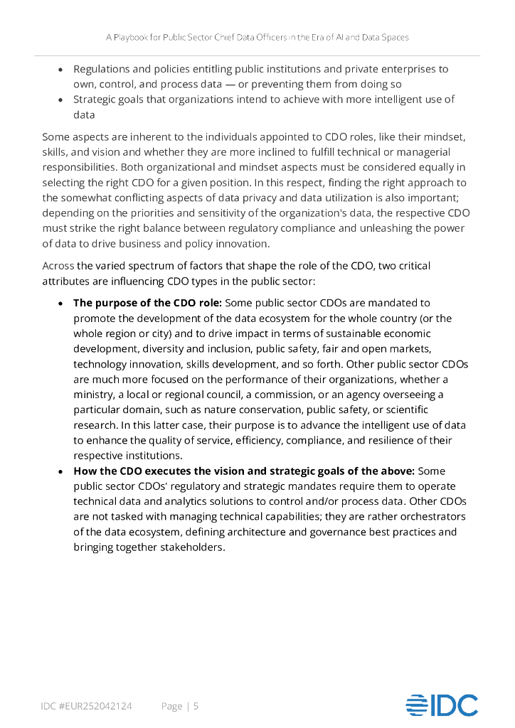 IDC：2024年人工智能和数据空间时代的公共部门首席数据官（CDO）手册（英文版）_第6页