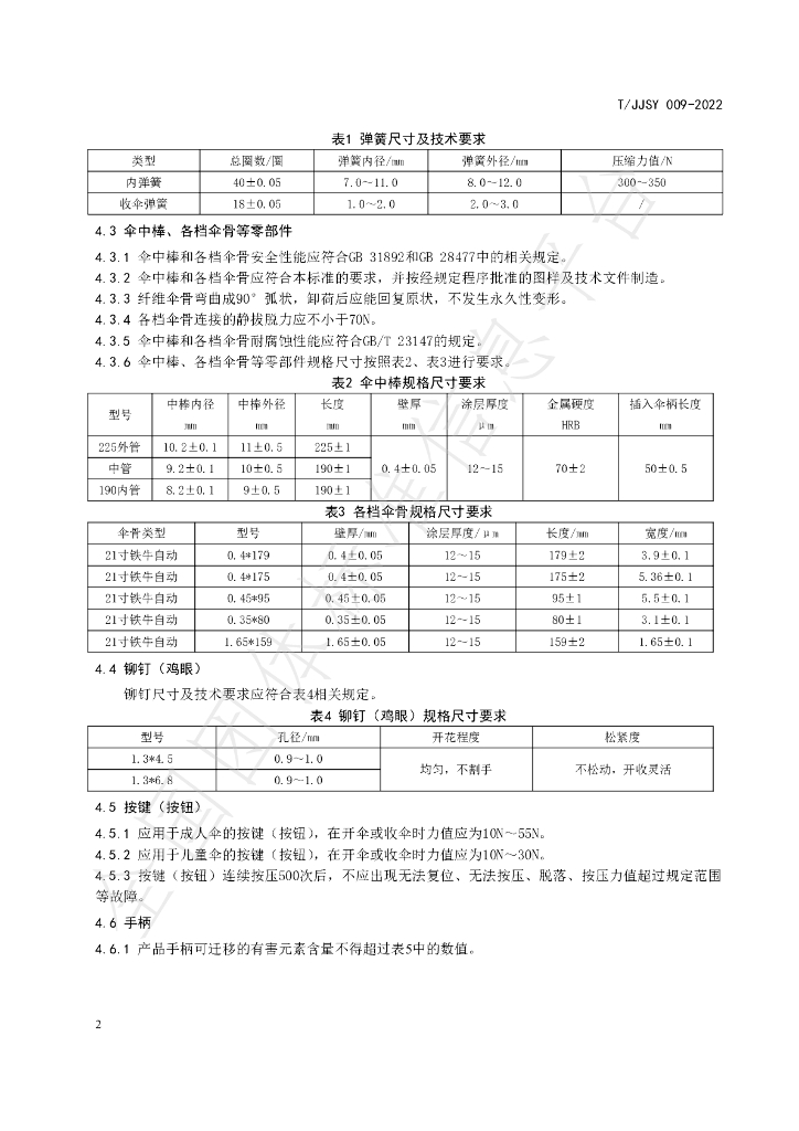 T/JJSY 009-2022 标准预览