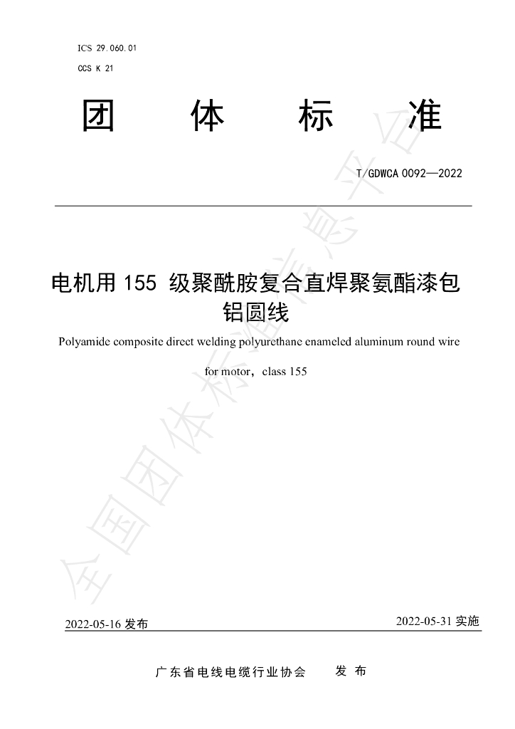 T/GDWCA 0092-2022 标准预览