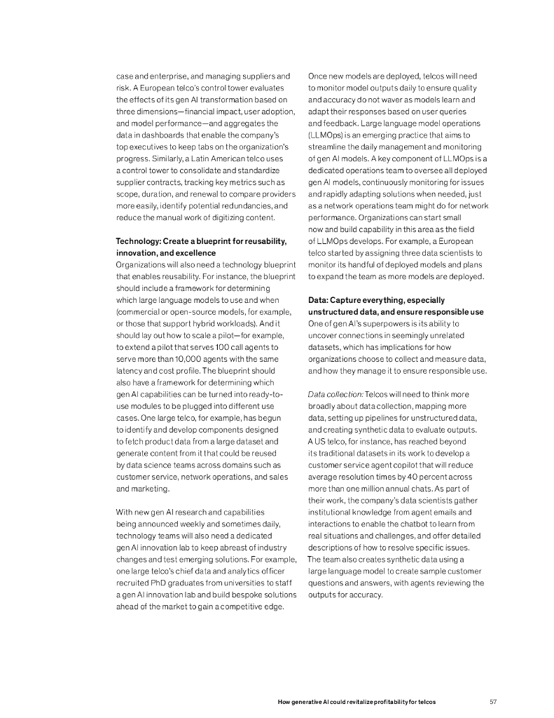 麦肯锡：2024年生成式人工智能如何重振电信公司的盈利能力研究报告（英文版）_第9页