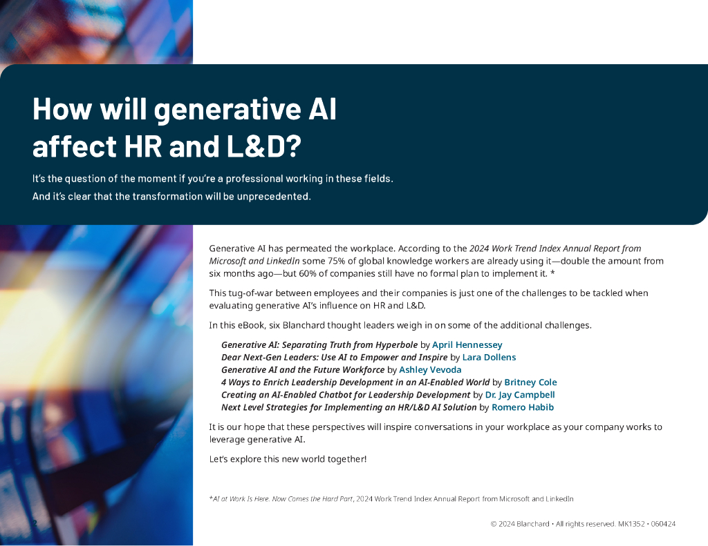 Ken Blanchard：2024年生成式AI在人力资源&学习与发展中的应用指南报告（英文版）_第2页
