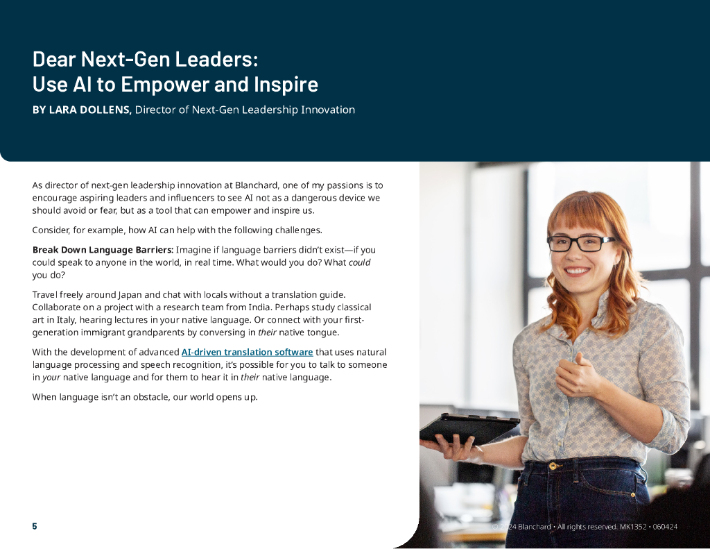 Ken Blanchard：2024年生成式AI在人力资源&学习与发展中的应用指南报告（英文版）_第5页