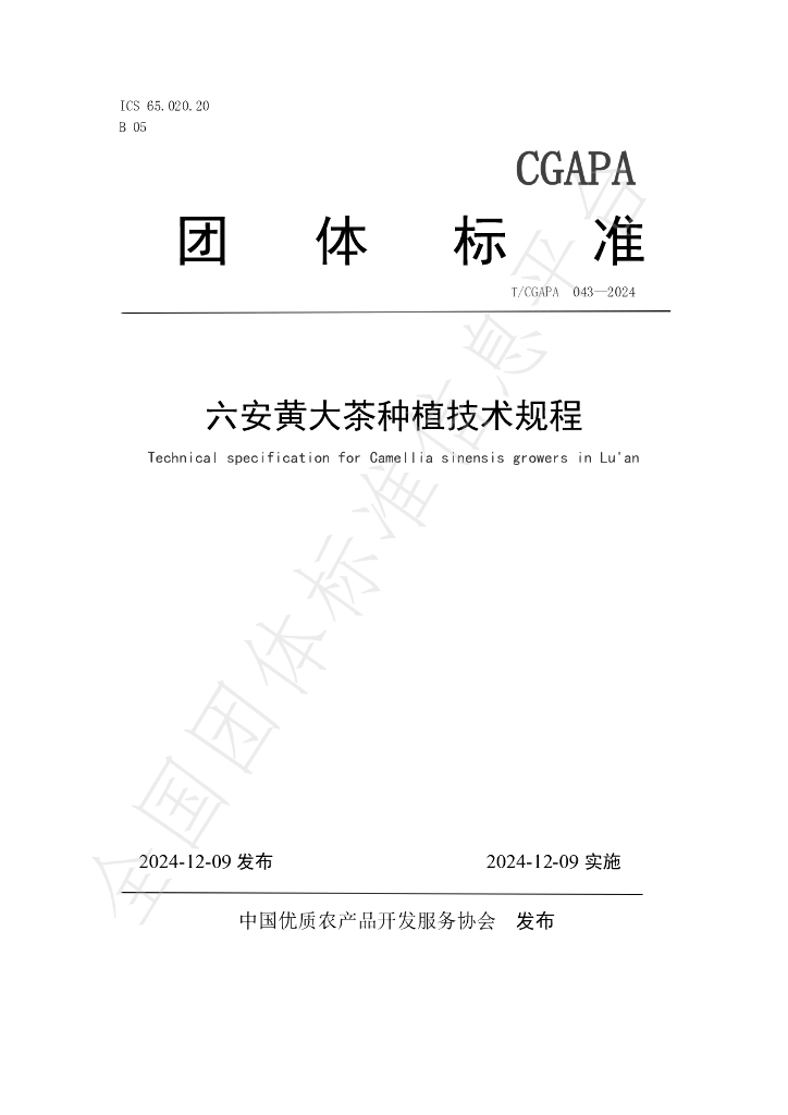 T/CGAPA 043-2024 标准预览